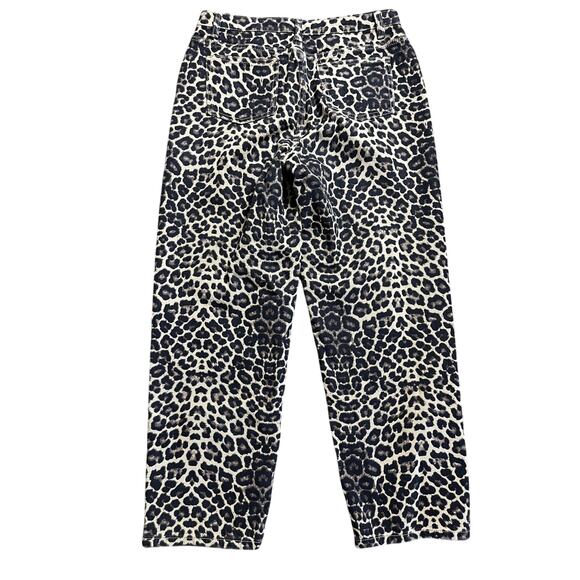 Women's Leopard Print Loose Fit Jeans - Picture 2 of 3